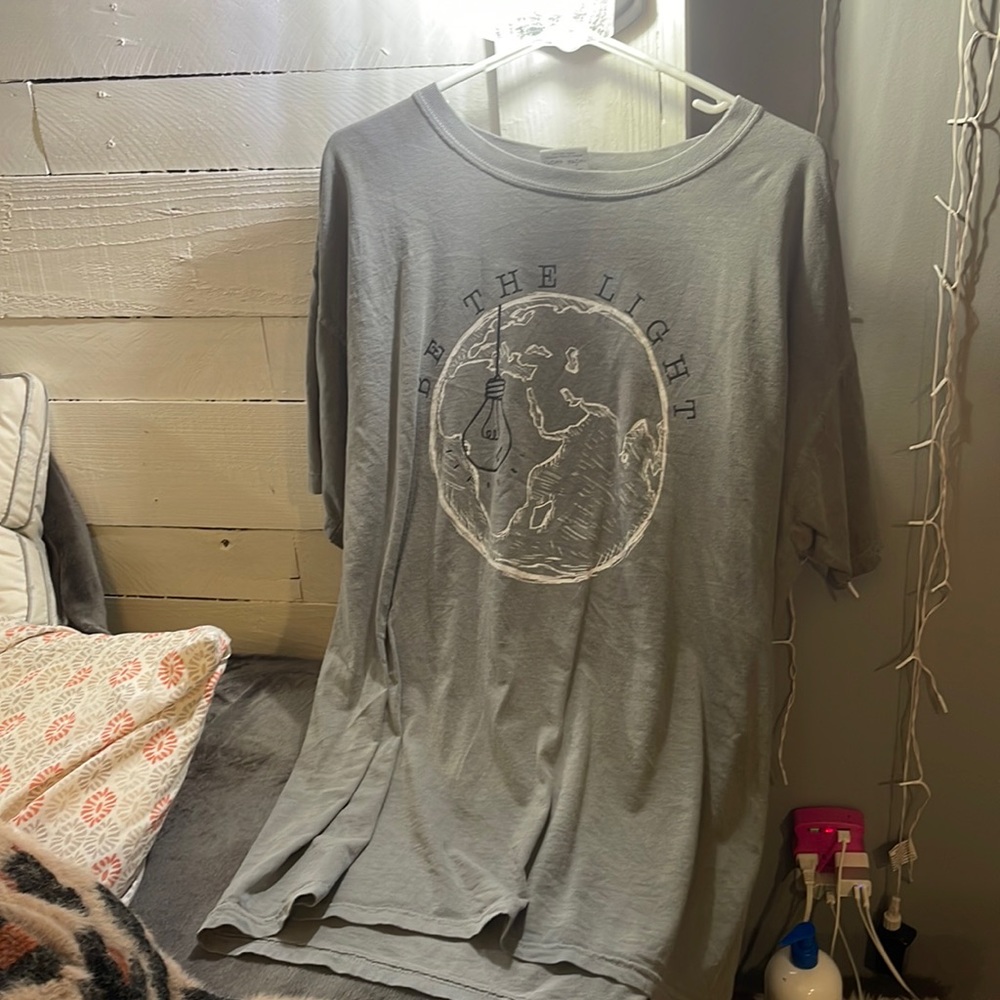Grey "be the light" shirt